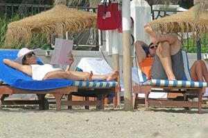 Eva Longoria Wearing a bikini on holiday in Marbella 04.08.13 