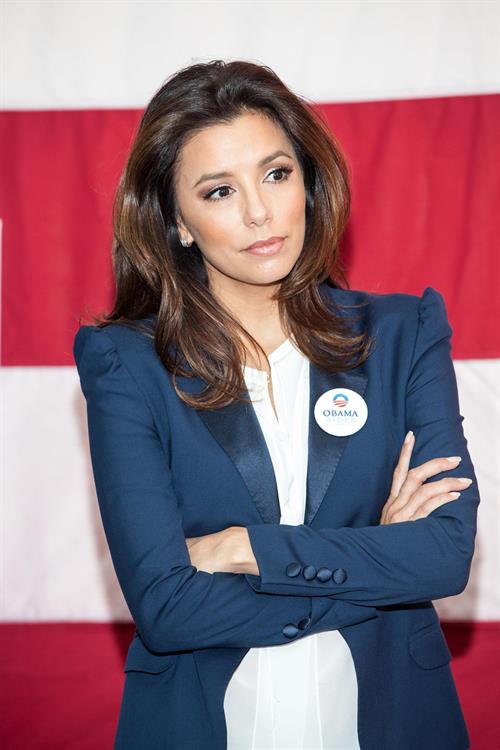 Eva Longoria Participates in Early Vote Canvass Kickoff in Florida - October 27, 2012
