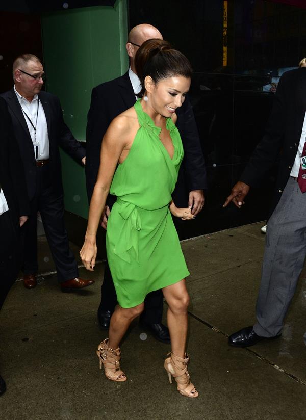 Eva Longoria - Made her exit from a studio in New York City on July 20, 2012