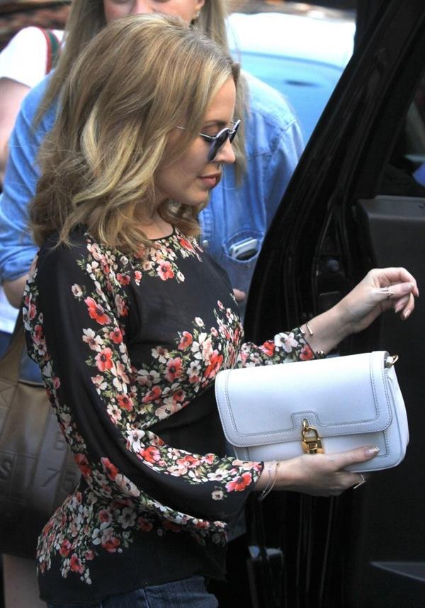 Kylie Minogue spotted out and about in New York City, New York on June 19, 2013