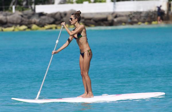 Alessandra Ambrosio in St Barth French West Indies on January 23, 2010