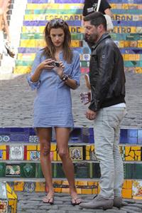Alessandra Ambrosio on set of a photoshoot in Rio de Janeiro on July 30, 2011 