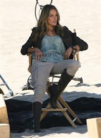 Alessandra Ambrosio photoshoot on the beach in Malibu