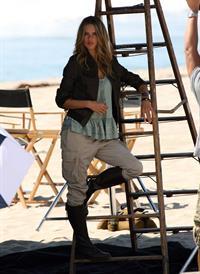 Alessandra Ambrosio photoshoot on the beach in Malibu