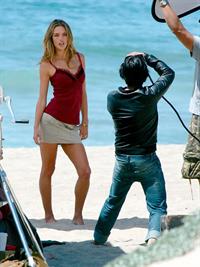 Alessandra Ambrosio photoshoot on the beach in Malibu