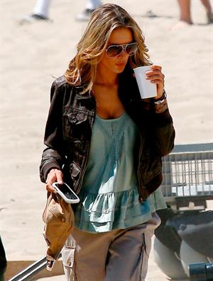 Alessandra Ambrosio photoshoot on the beach in Malibu