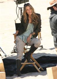 Alessandra Ambrosio photoshoot on the beach in Malibu