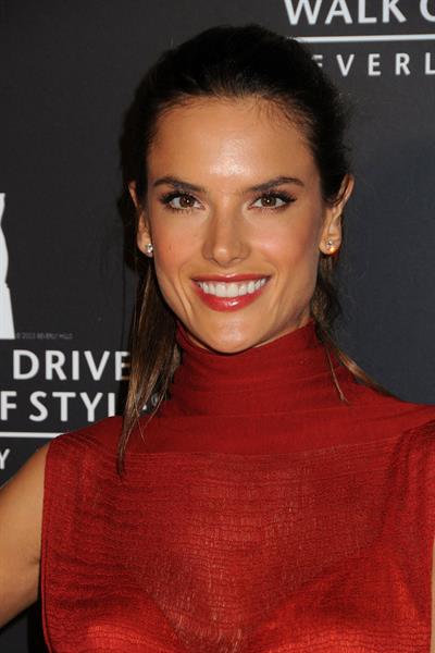 Alessandra Ambrosio at Rodeo Drive Walk of Style Award Honoring Iman and Missoni on October 23, 2011 