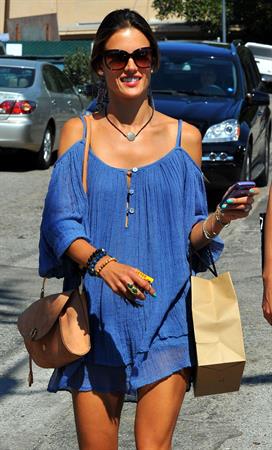 Alessandra Ambrosio shopping at James Perse Brentwood on September 6, 2011