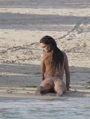 Alessandra Ambrosio photo shoot in St Barthelemy on March 7, 2010