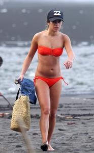 Lea Michele on the beach in Hawaii 1/1/13 
