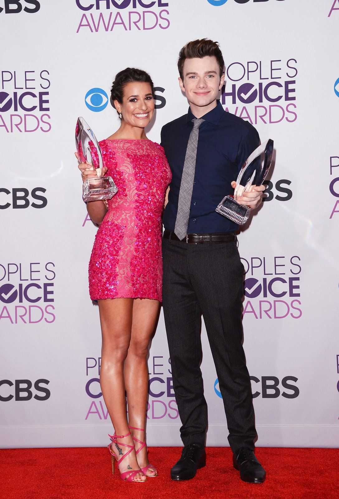 Lea Michele in pink at the 39th Annual People's Choice Awards in Los Angeles on Jan 9, 2013 