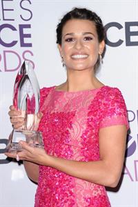 Lea Michele in pink at the 39th Annual People's Choice Awards in Los Angeles on Jan 9, 2013 