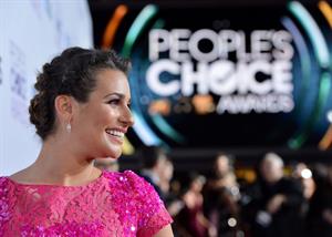 Lea Michele in pink at the 39th Annual People's Choice Awards in Los Angeles on Jan 9, 2013 