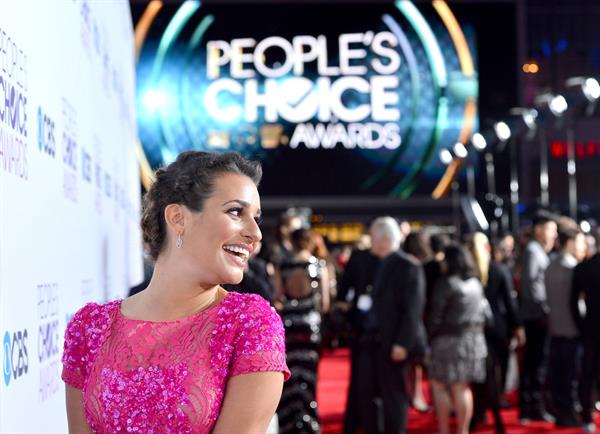 Lea Michele in pink at the 39th Annual People's Choice Awards in Los Angeles on Jan 9, 2013 