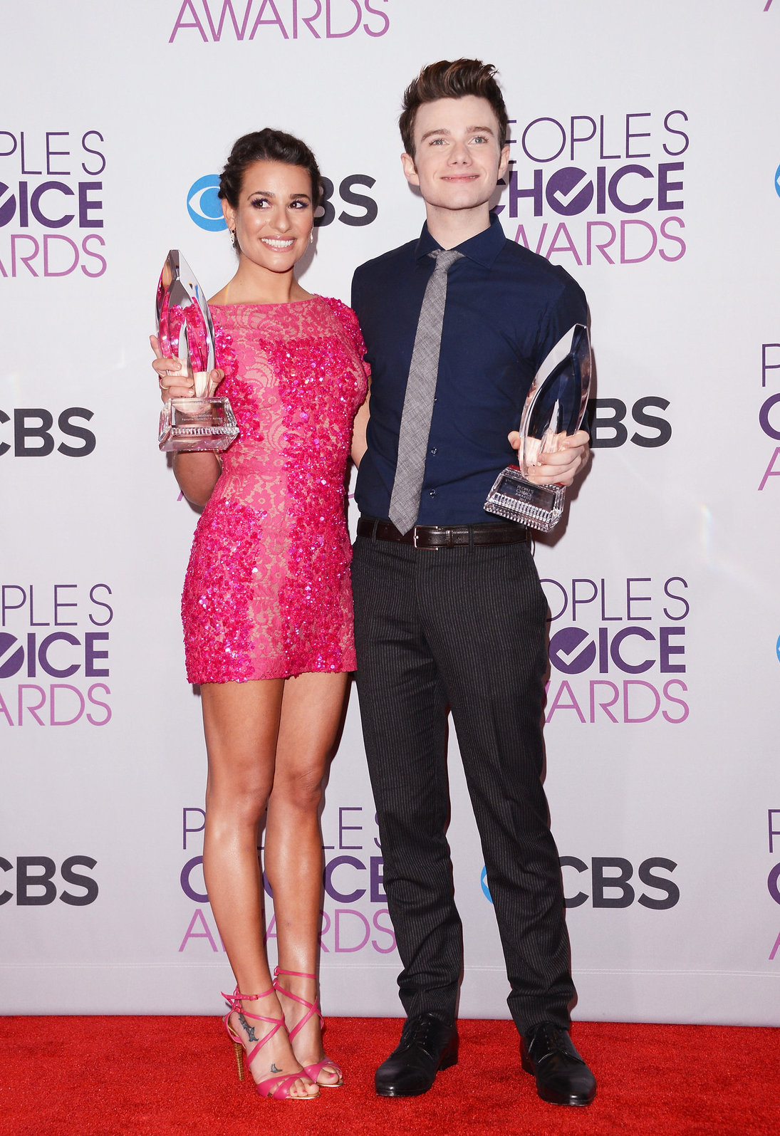 Lea Michele in pink at the 39th Annual People's Choice Awards in Los Angeles on Jan 9, 2013 