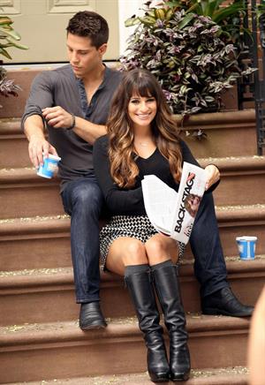 Lea Michele - On the Set of Glee - August 12, 2012