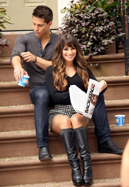 Lea Michele - On the Set of Glee - August 12, 2012