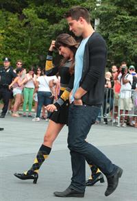 Lea Michele On the Glee set in Washington Square Park, NYC - August 11 2012