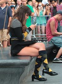 Lea Michele On the Glee set in Washington Square Park, NYC - August 11 2012
