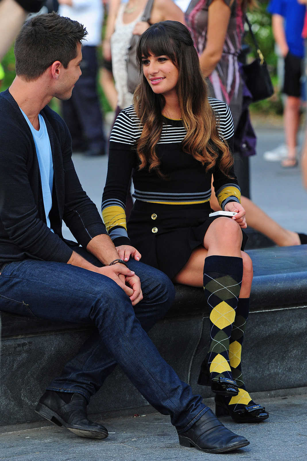 Lea Michele On the Glee set in Washington Square Park, NYC - August 11 2012