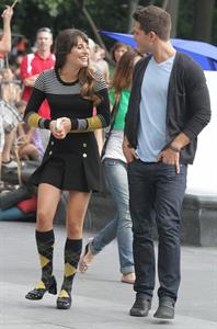 Lea Michele On the Glee set in Washington Square Park, NYC - August 11 2012