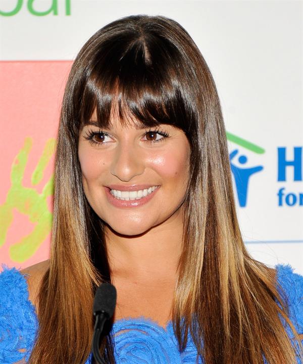 Lea Michele - Valspar Hands For Habitat Unveiling in New York - July 20, 2012