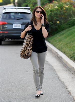 Ashley Greene visits a friend in Los Angeles on January 10, 2010