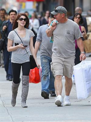 Ashley Greene shopping in New York City on March 18, 2011