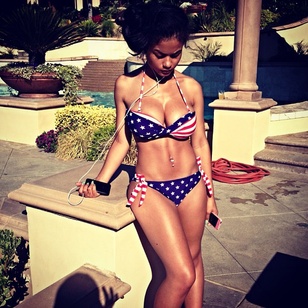 India Westbrooks in a bikini