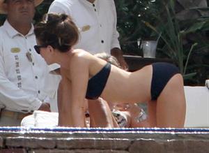 Kate Beckinsale in bikini as she fits in some sunbathing on family holiday in Mexico March 28-2013 