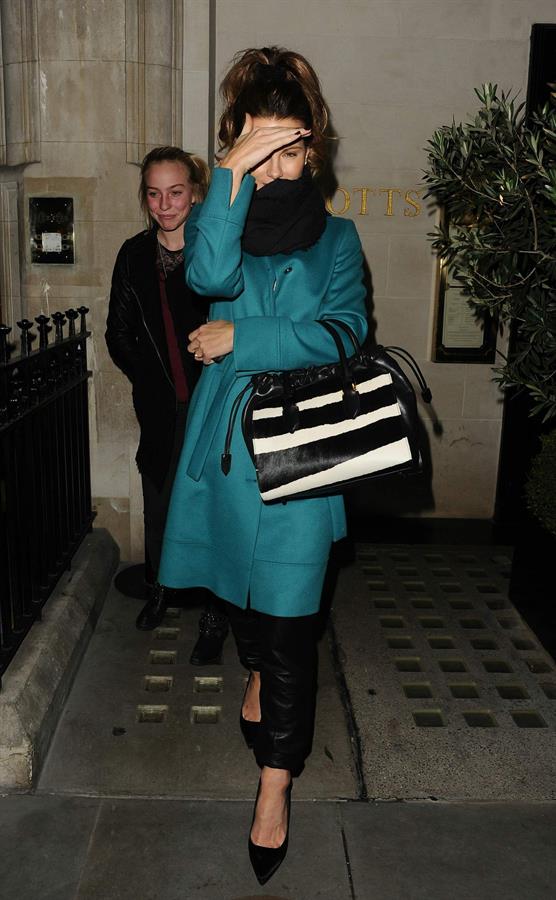 Kate Beckinsale out for dinner at Scott's Restaurant in London February 18-2013 