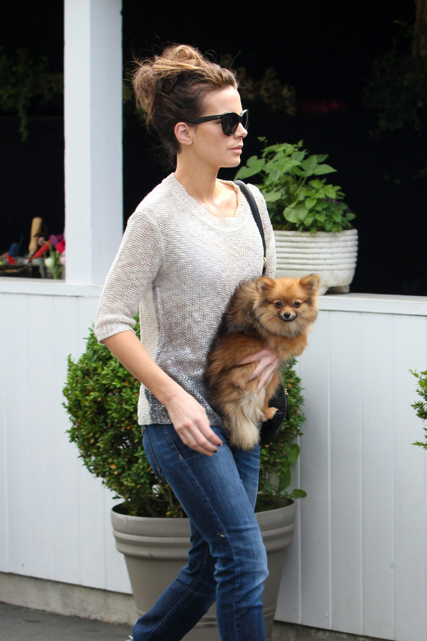 Kate Beckinsale out with her dog in Los Angeles 4/8/13 