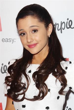 Ariana Grande in knee highs at 1D fan event in NY 11/18/12 