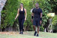 Kim Kardashian and Kanye West Walk in Beverly Hills 11 August 2012 