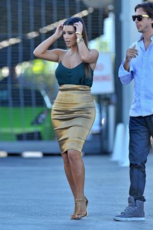 Kim Kardashian at Prestige Imports car showroom in Miami 10/30/12