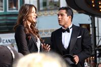 Sofia Vergara at The Grove with Mario Lopez on April 28, 2011 