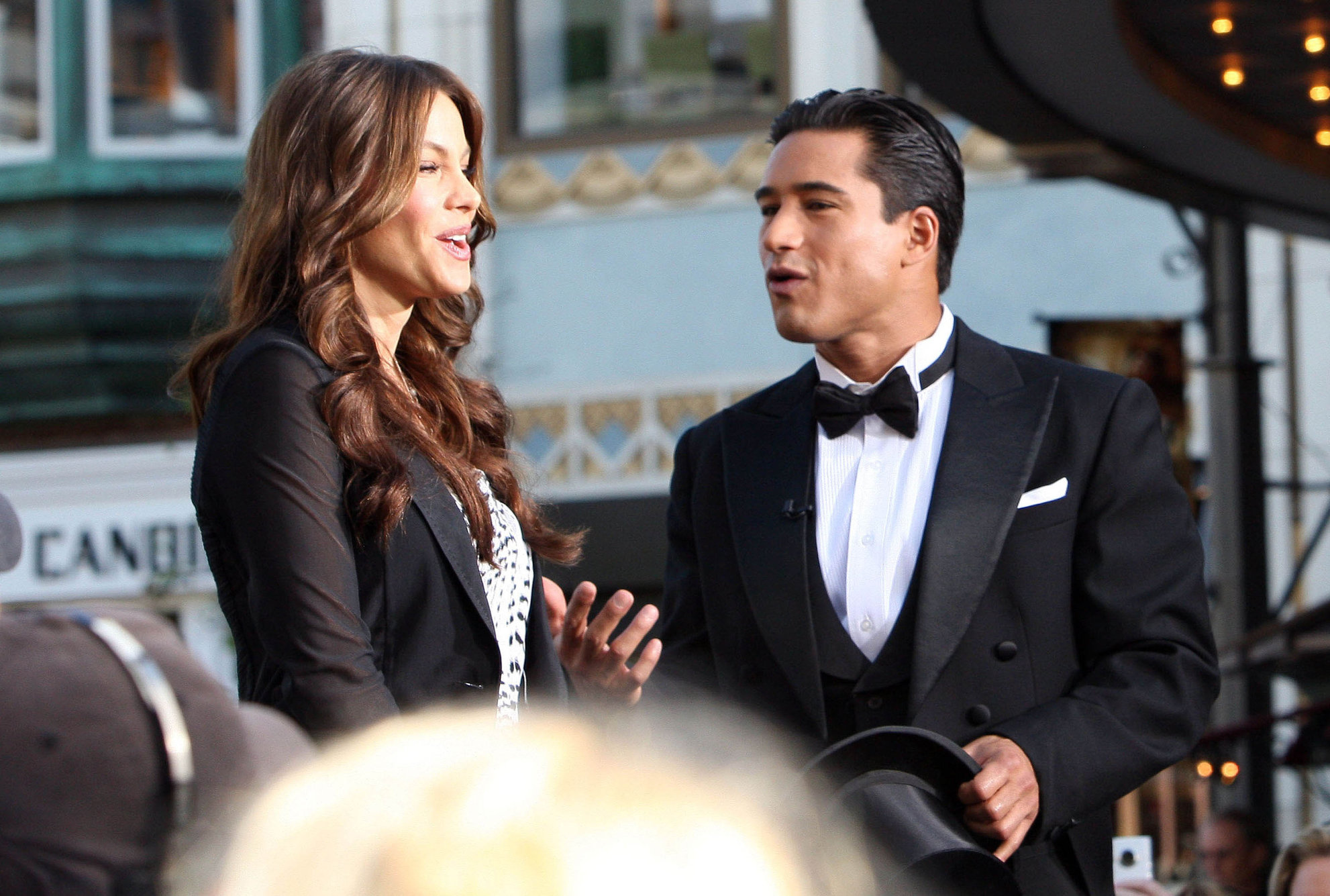 Sofia Vergara at The Grove with Mario Lopez on April 28, 2011 
