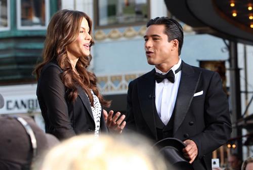Sofia Vergara at The Grove with Mario Lopez on April 28, 2011 