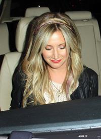 Ashley Tisdale leaving Katsuya restaurant in Hollywood 02-08-2012
