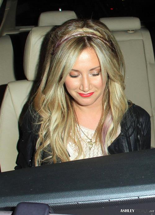 Ashley Tisdale leaving Katsuya restaurant in Hollywood 02-08-2012