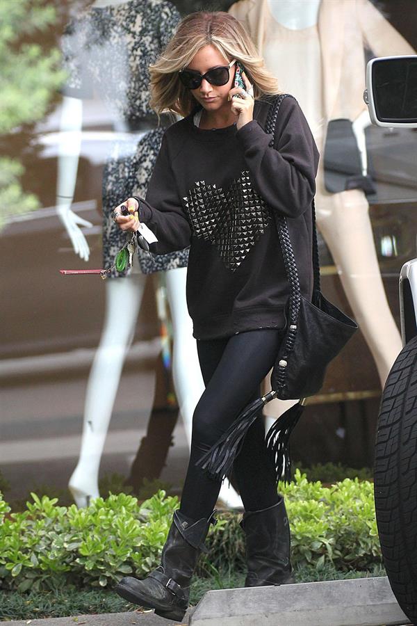 Ashley Tisdale goes shopping in West Hollywood on April 25, 2012
