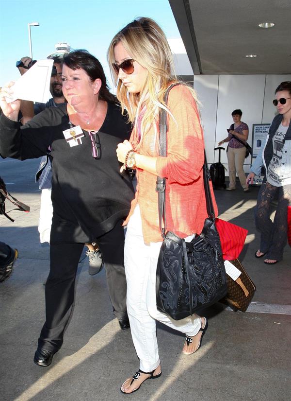 Ashley Tisdale arriving at LAX July 20, 2012 