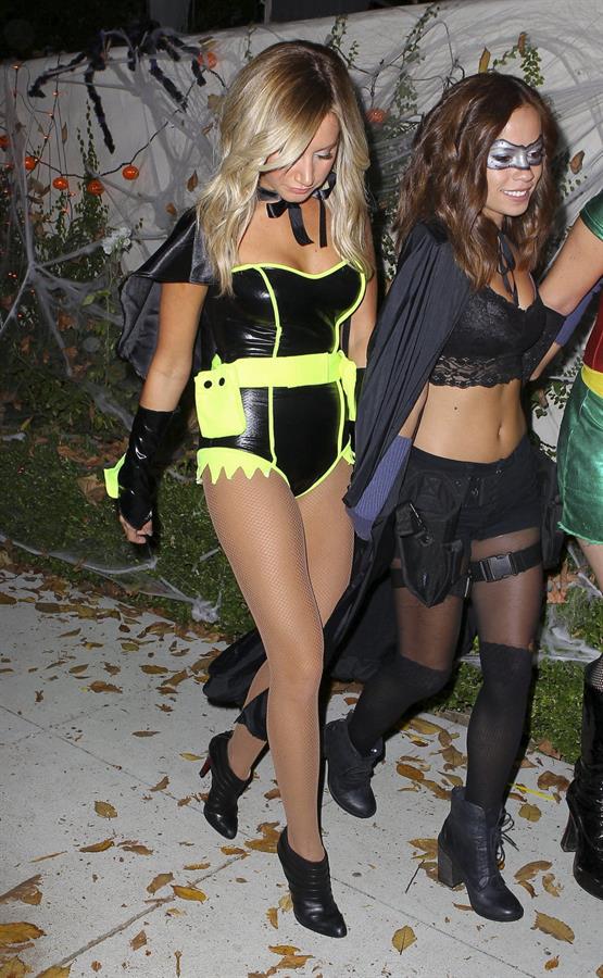 Ashley Tisdale out celebrating Halloween in Studio City 10/31/12