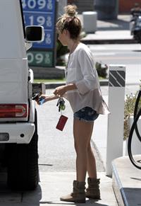 Ashley Tisdale - pumping gas in West Hollywood August 1 2012