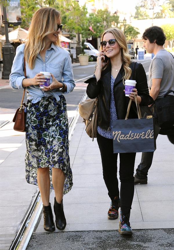 Kristen Bell out shopping at The Americana at Brand in Glendale 10/30/12