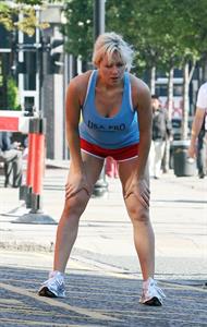Abi Titmuss exercise candids in London October 22, 2010 