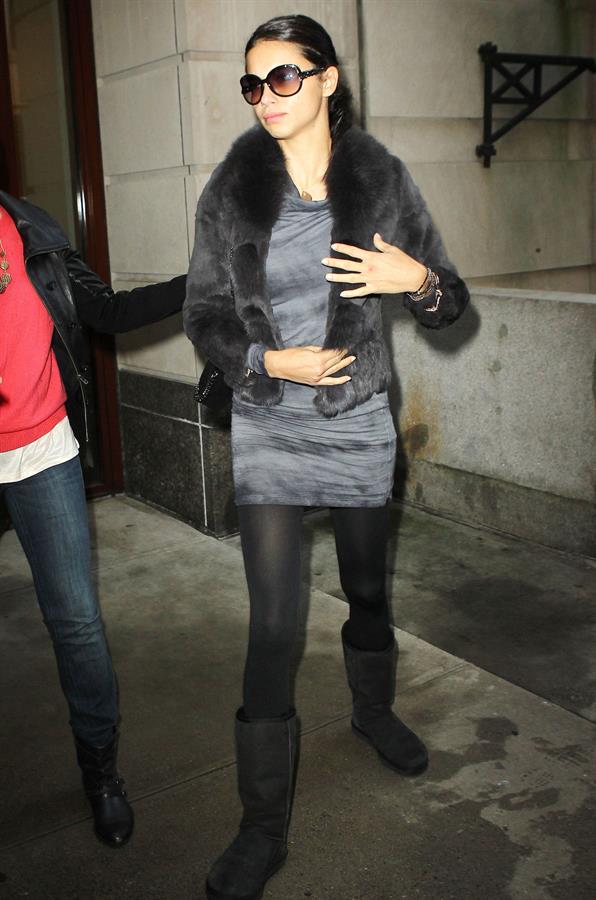 Adriana Lima leaving a medical office in New York City on November 8, 2011 