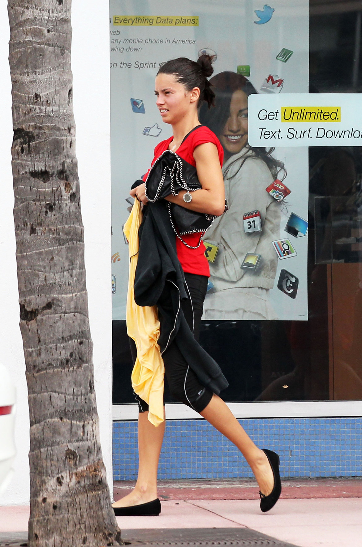 Adriana Lima hits the gym in Miami Beach on October 25, 2011
