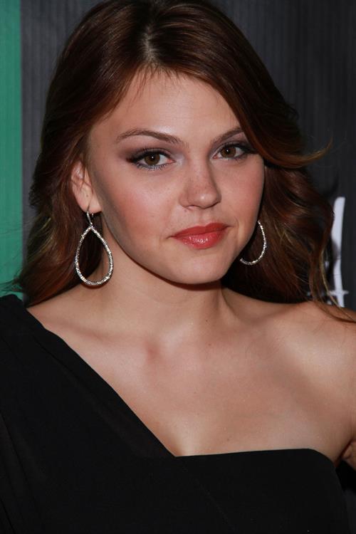 Aimee Teegarden at the grand opening of Chateau Gardens and the launch of Butterfly at Paris in Las Vegas on October 15, 2011 